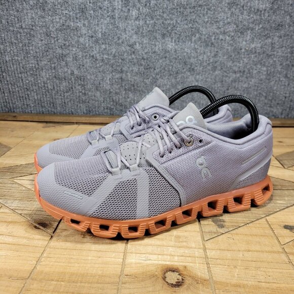 On Cloud 5 Mens Size 8.5 Zinc Grey Canyon Orange 59.98888 Running Athletic Shoes - Picture 2 of 11